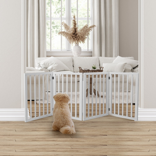 Oakleigh Home 4 Panel Wooden Foldable Pet Gate Temple Webster